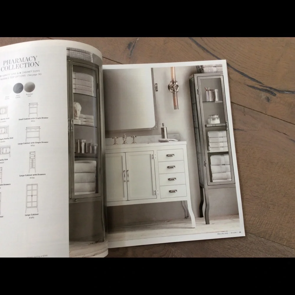 RH restoration hardware catalog table look book